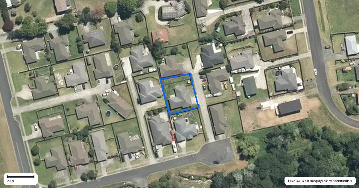 Property context map for 45A Rata Street, Te Kauwhata