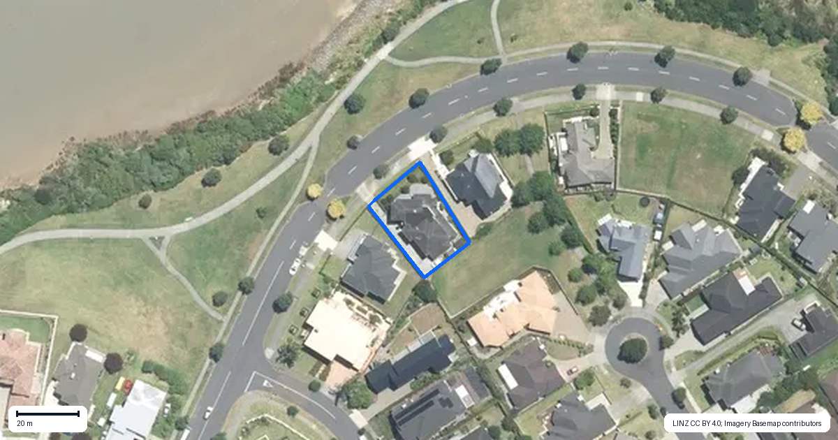 Property context map for 264 Harbourside Drive, Karaka, Papakura