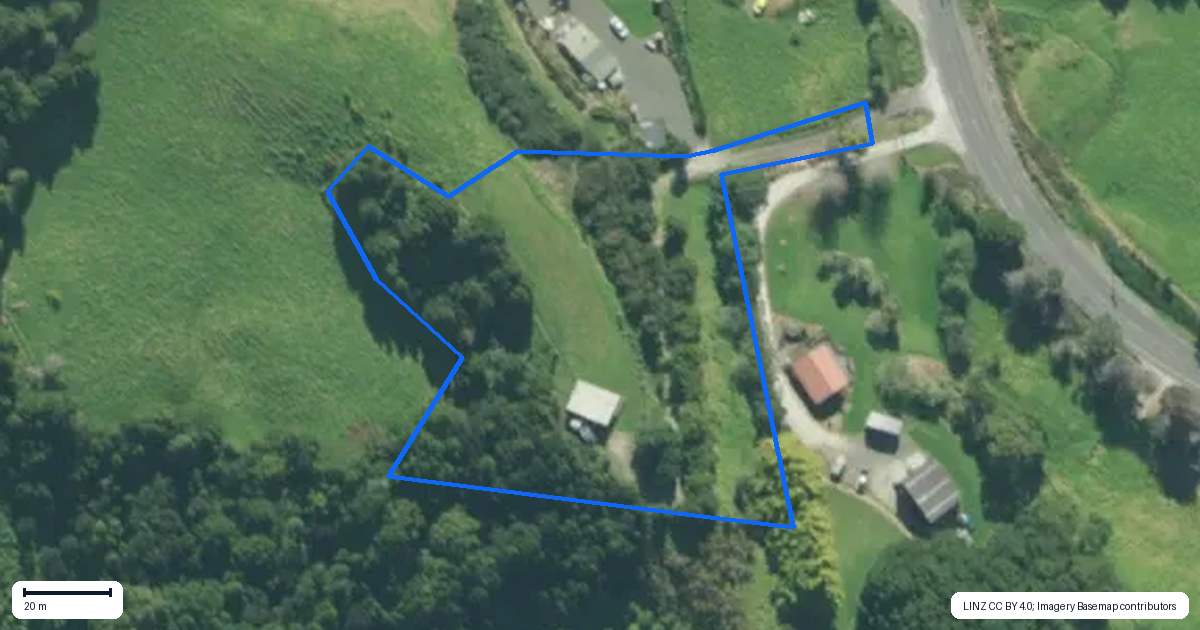 Property context map for 1561 Mangawhai Road, Mangawhai