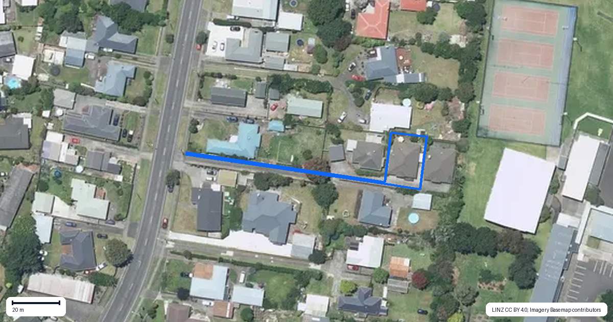 Property context map for 66A Totara Street, Tawhero, Whanganui