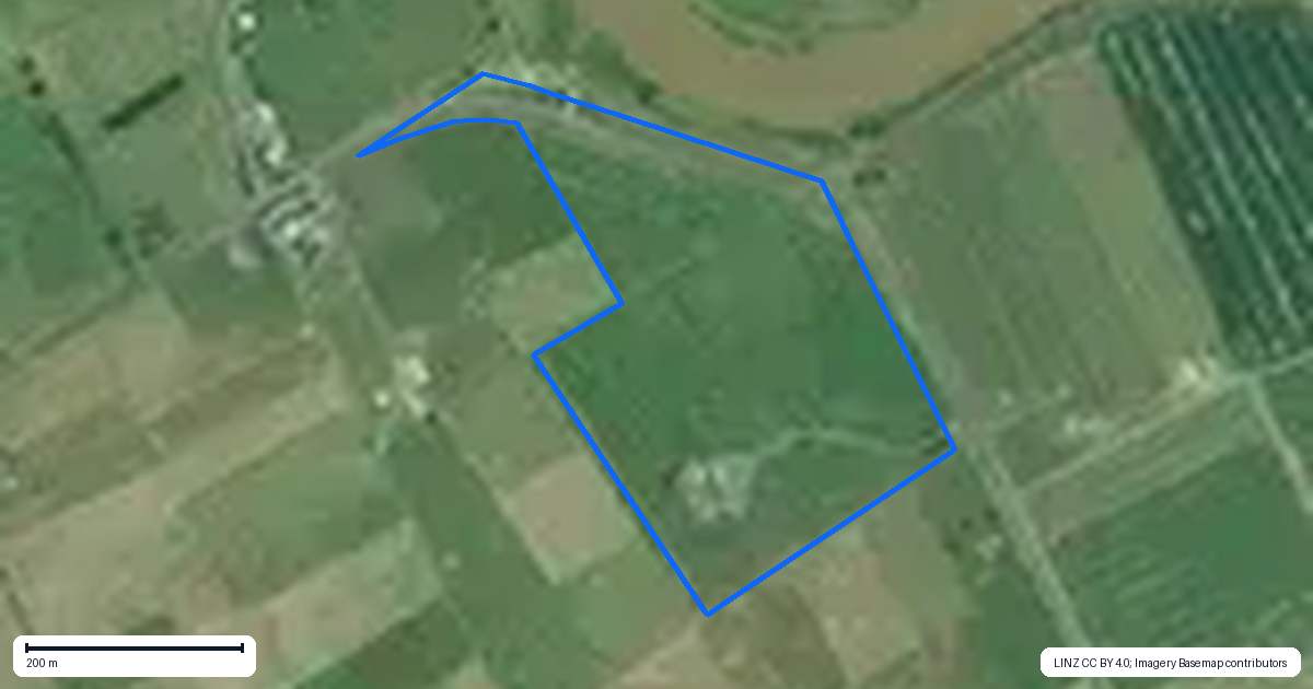Property context map for 303 River Road, Ngatea