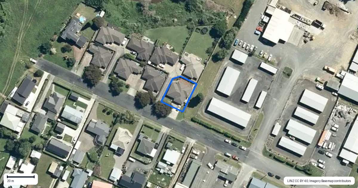Property context map for 140 Daphne Street, Te Awamutu