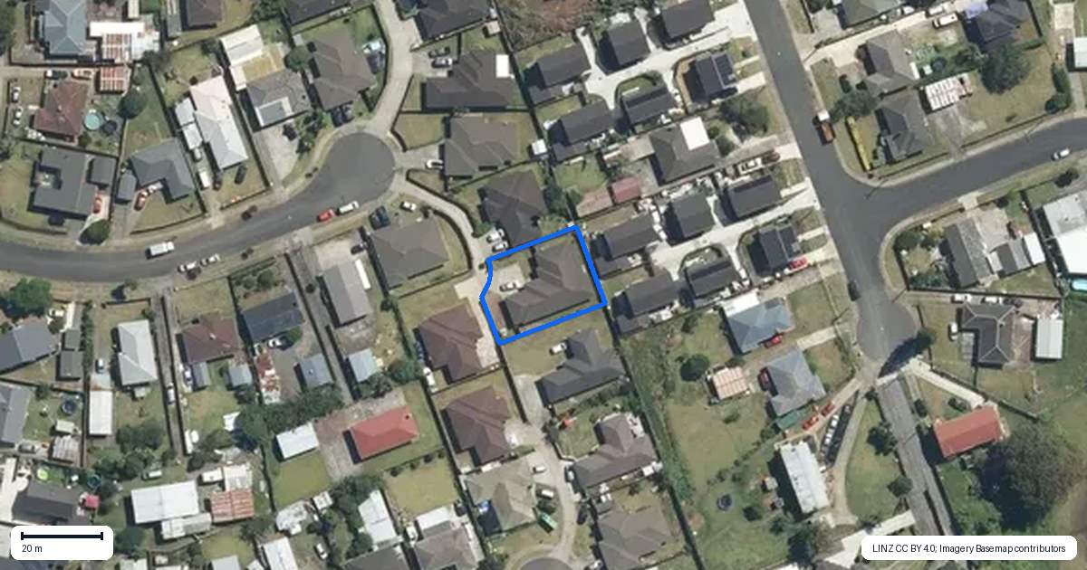 Property context map for 19 Jury Place, Favona, Auckland