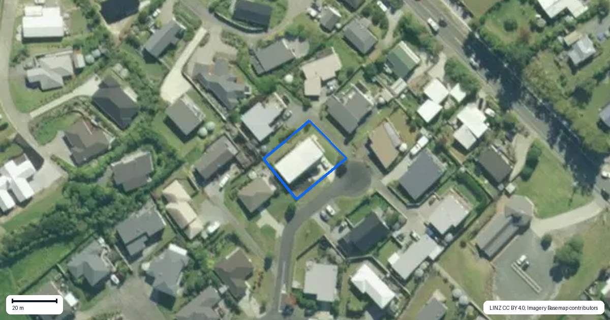Property context map for 7 Takahe Place, Mangawhai