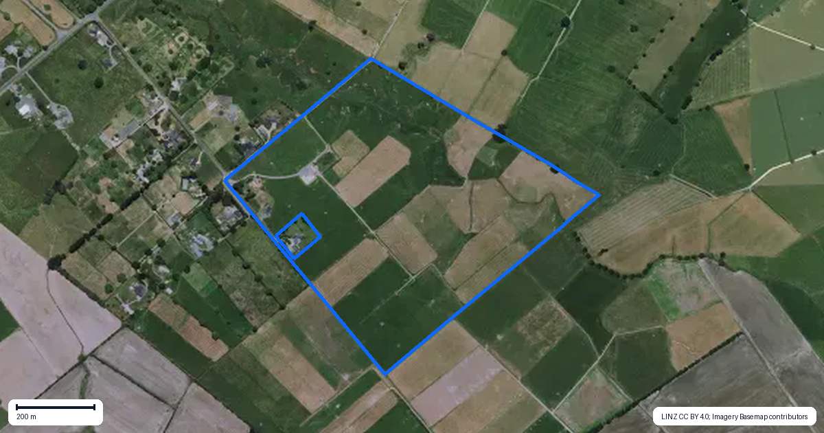Property context map for 55 Hartstone Road, Te Kowhai, Hamilton