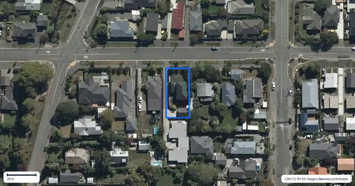 Property context map for 58 Warden Street, Richmond, Christchurch