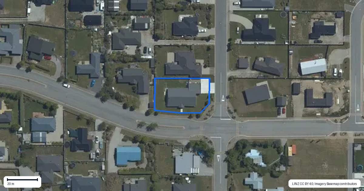 Property context map for 21 Timsfield Drive, Lake Hawea