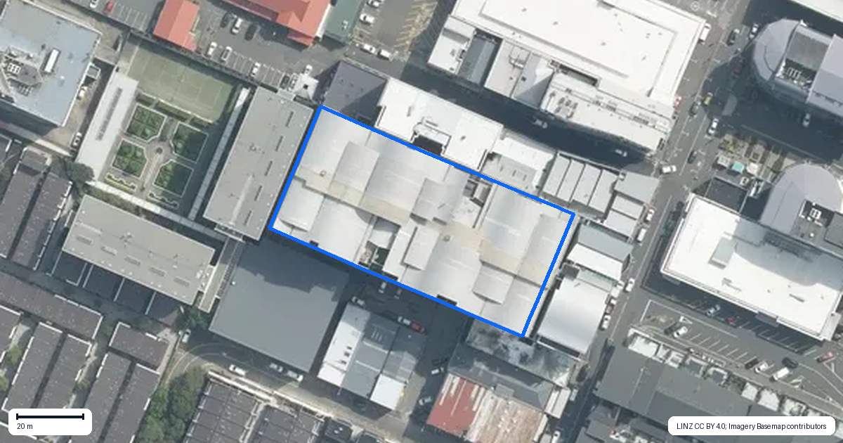 Property context map for 116/72 Tory Street, Te Aro, Wellington