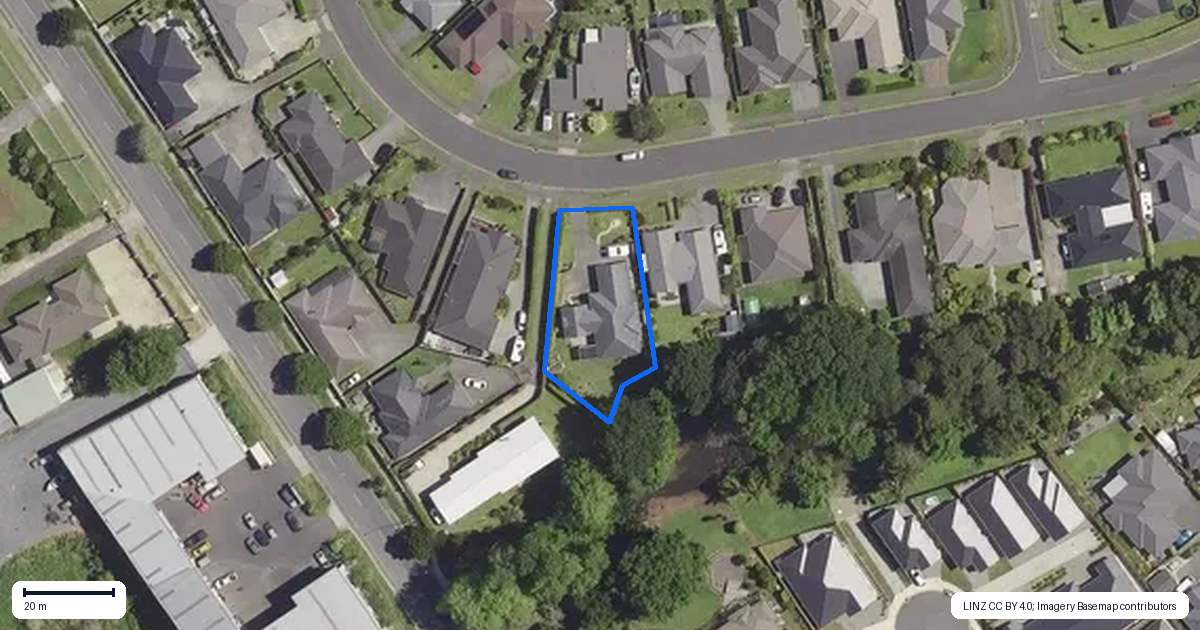 Property context map for 20 Maniaroa Drive, Katikati