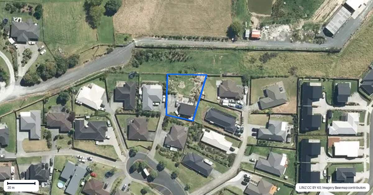 Property context map for 36 Astrid Lane, Wellsford