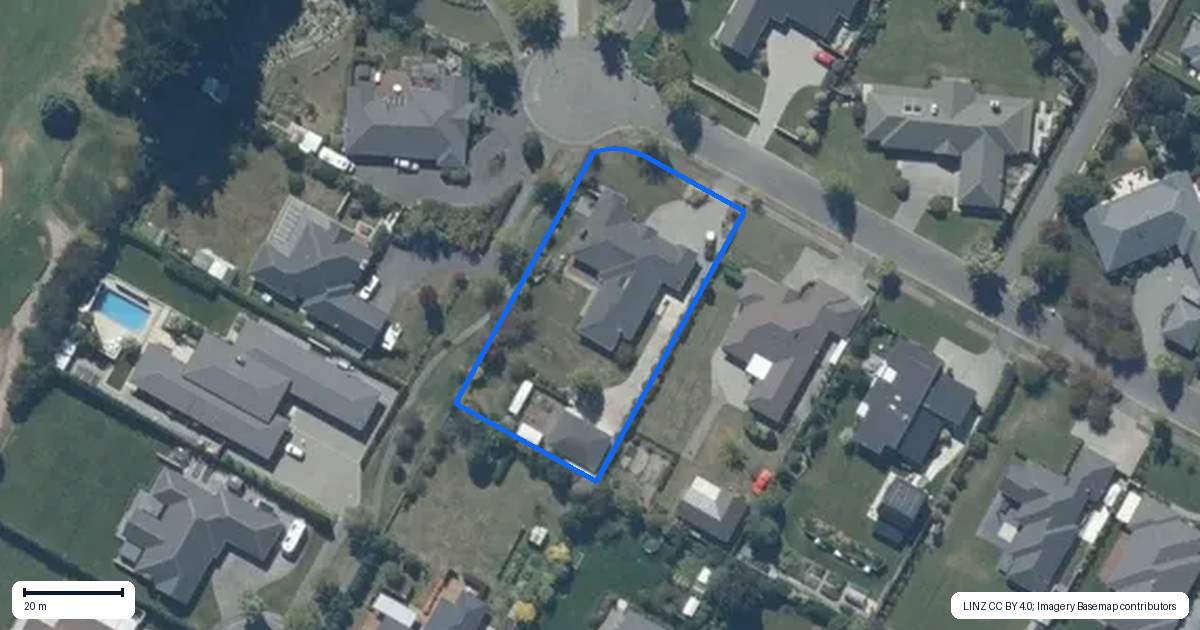 Property context map for 17 Grangewood Drive, Lincoln