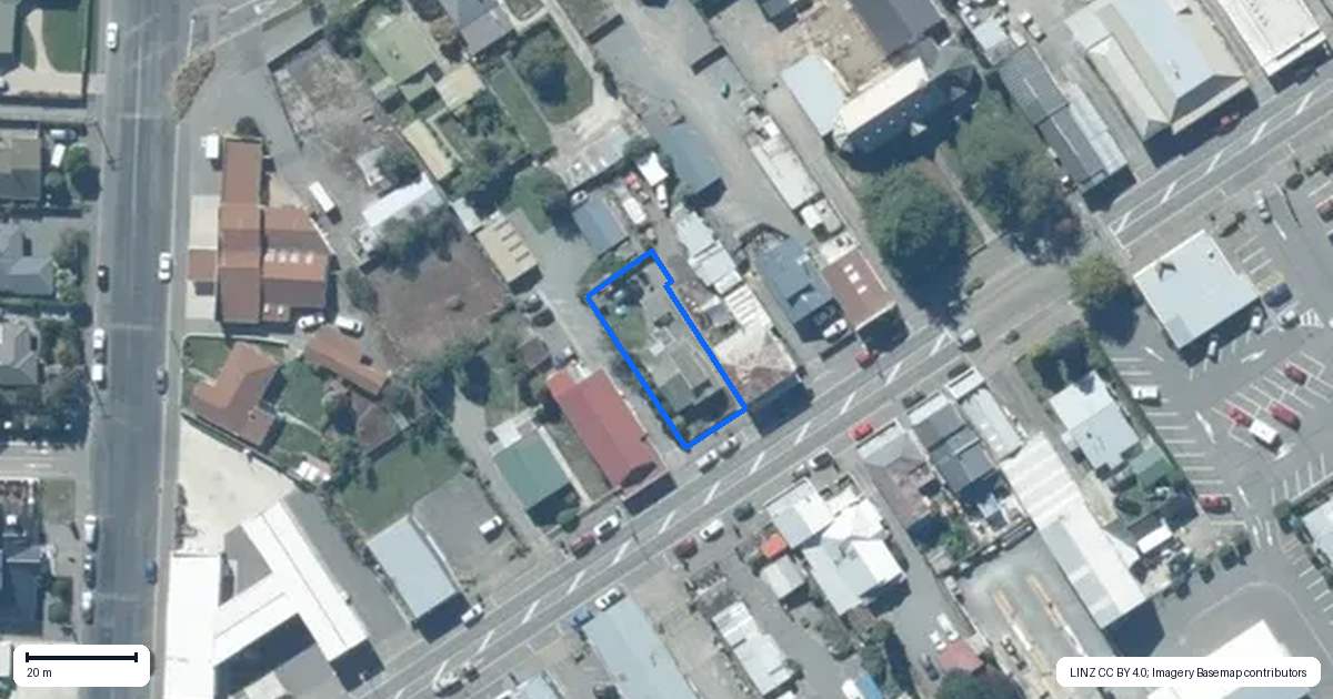 Property context map for 85 High Street, Leeston