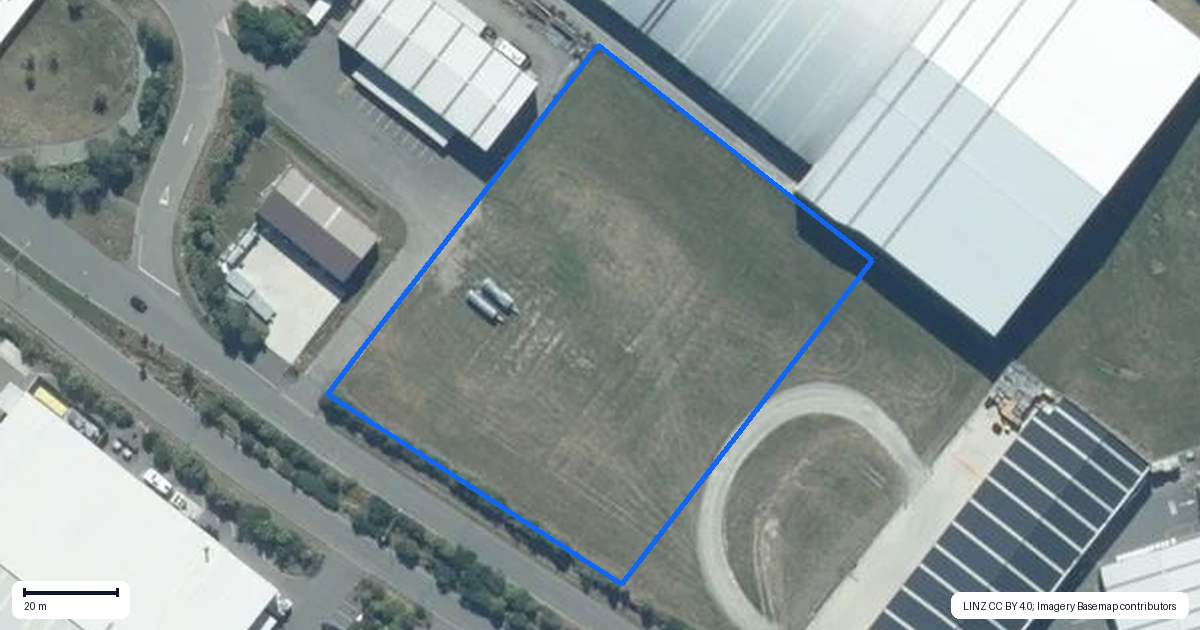 Property context map for 74 Izone Drive, Rolleston