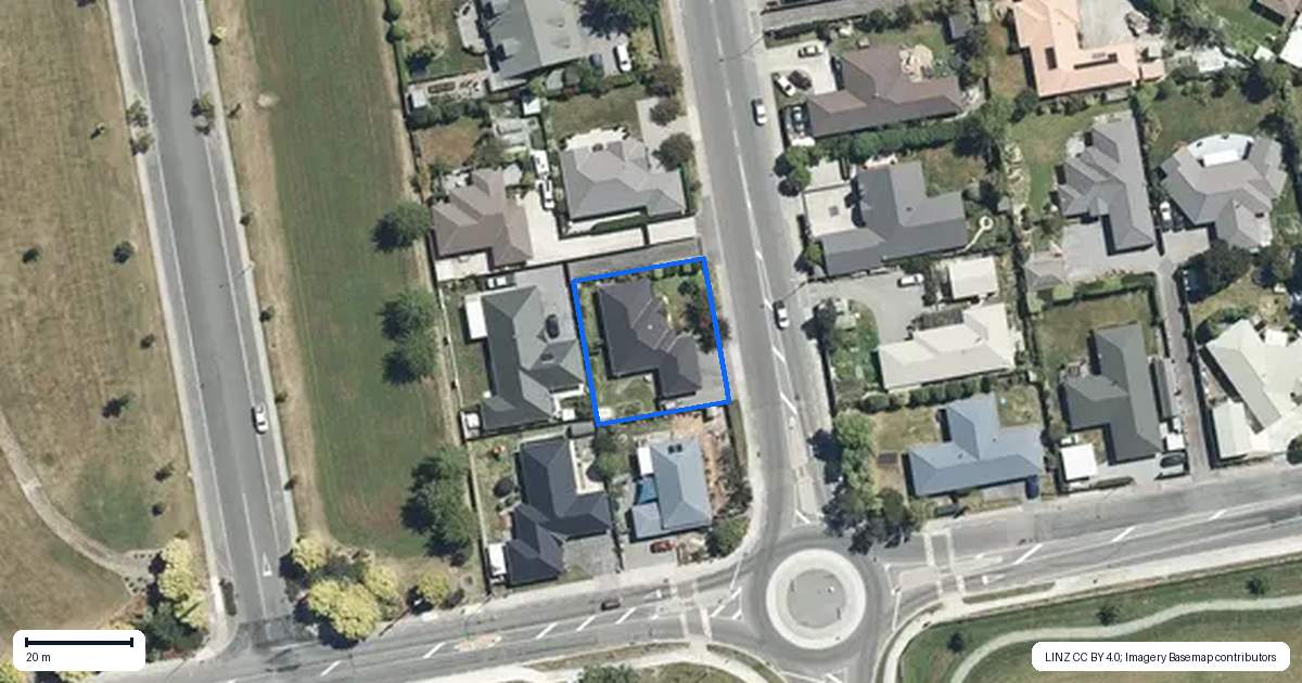 Property context map for 3 West Belt, Rangiora