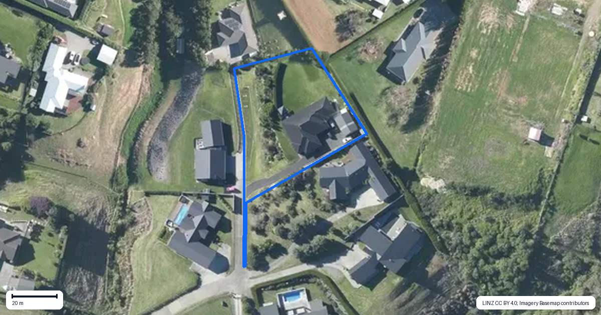 Property context map for 19 Kendallvale Drive, Waiuku