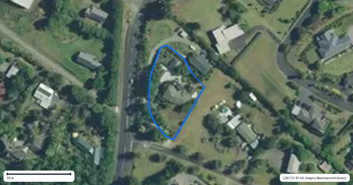 Property context map for 1 Palm Drive, Kerikeri