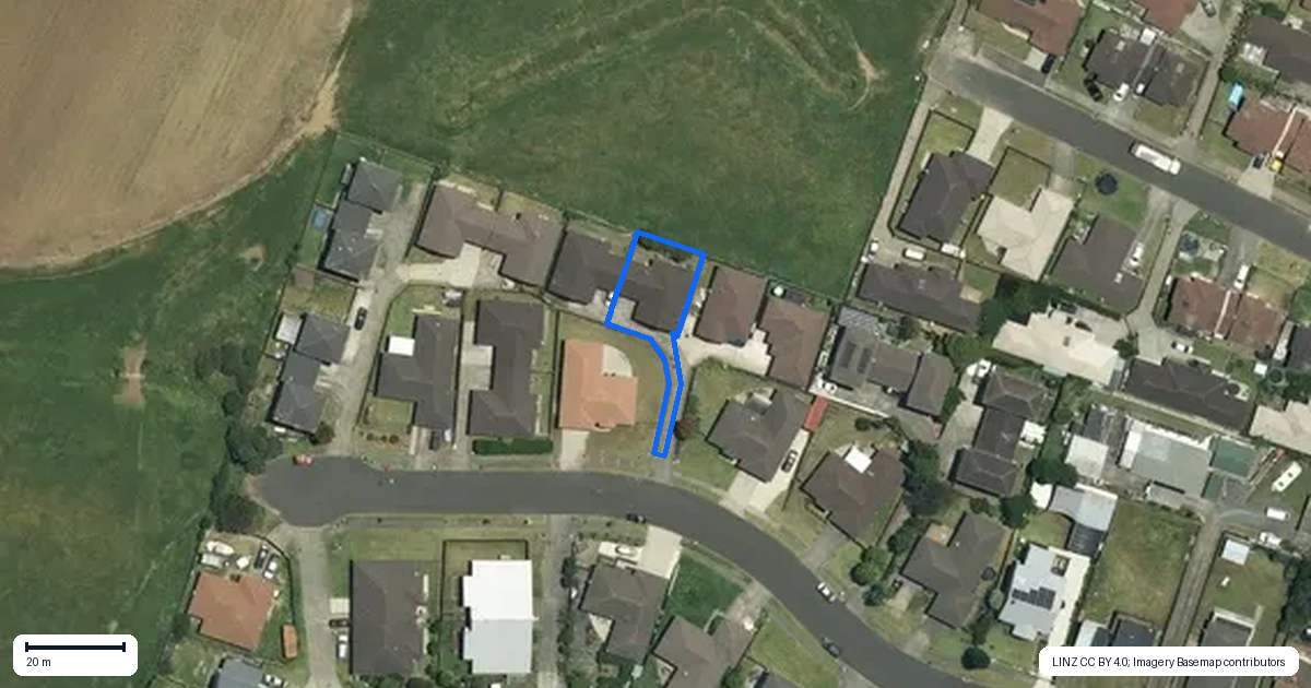 Property context map for 72A Gibson Road, Tuakau