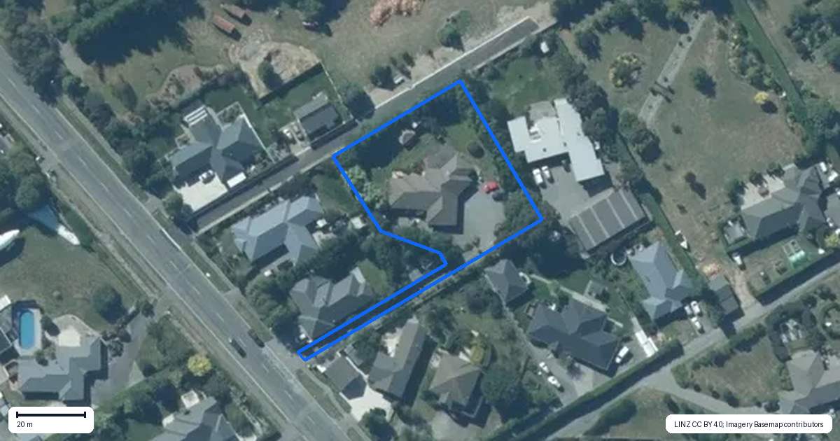 Property context map for 714 East Maddisons Road, Rolleston