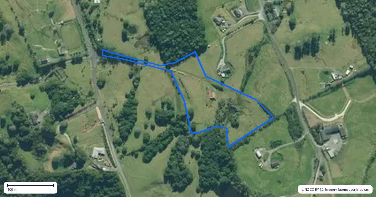 Property context map for 23 Tawa Avenue, Kaiwaka
