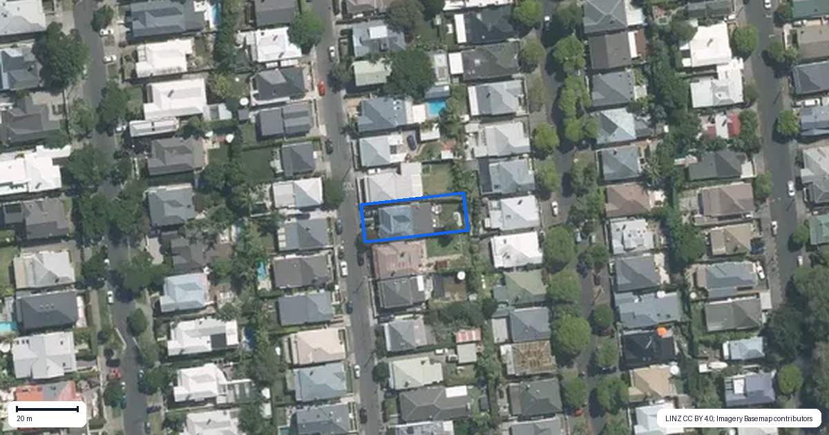 Property context map for 16 John Street, Ponsonby, Auckland