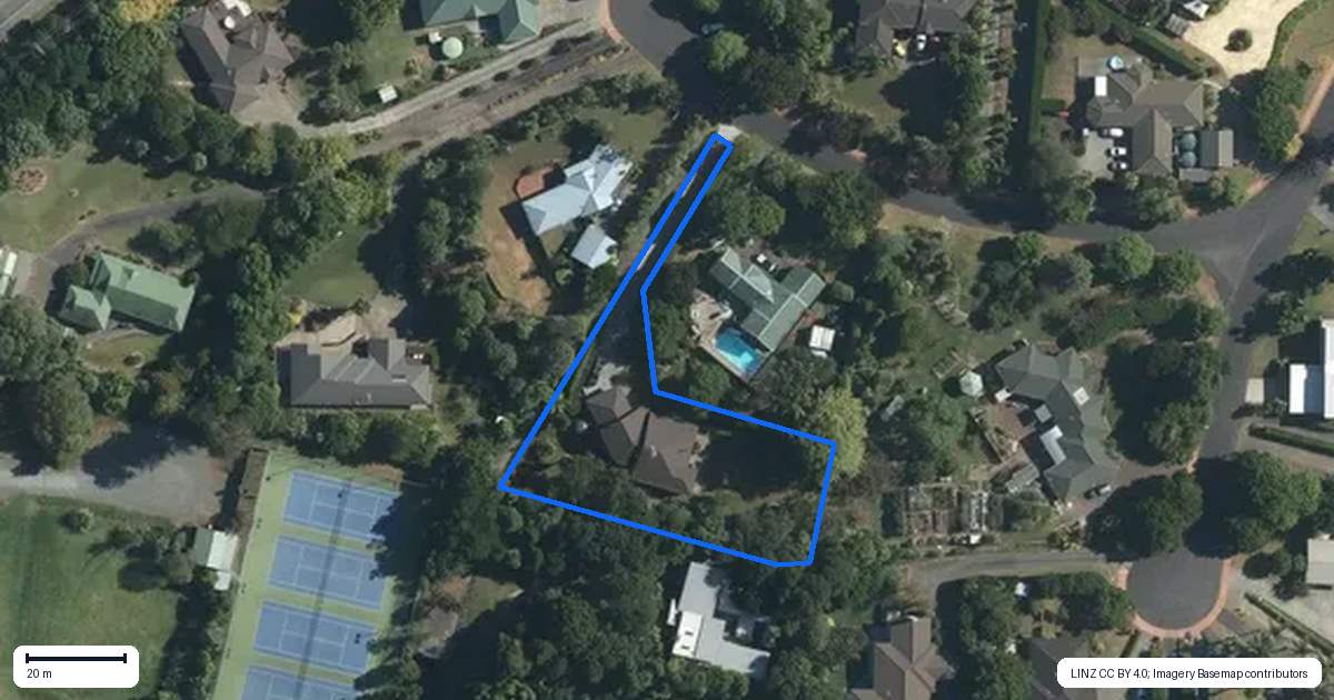 Property context map for 9 Buttercup Place, Waimauku