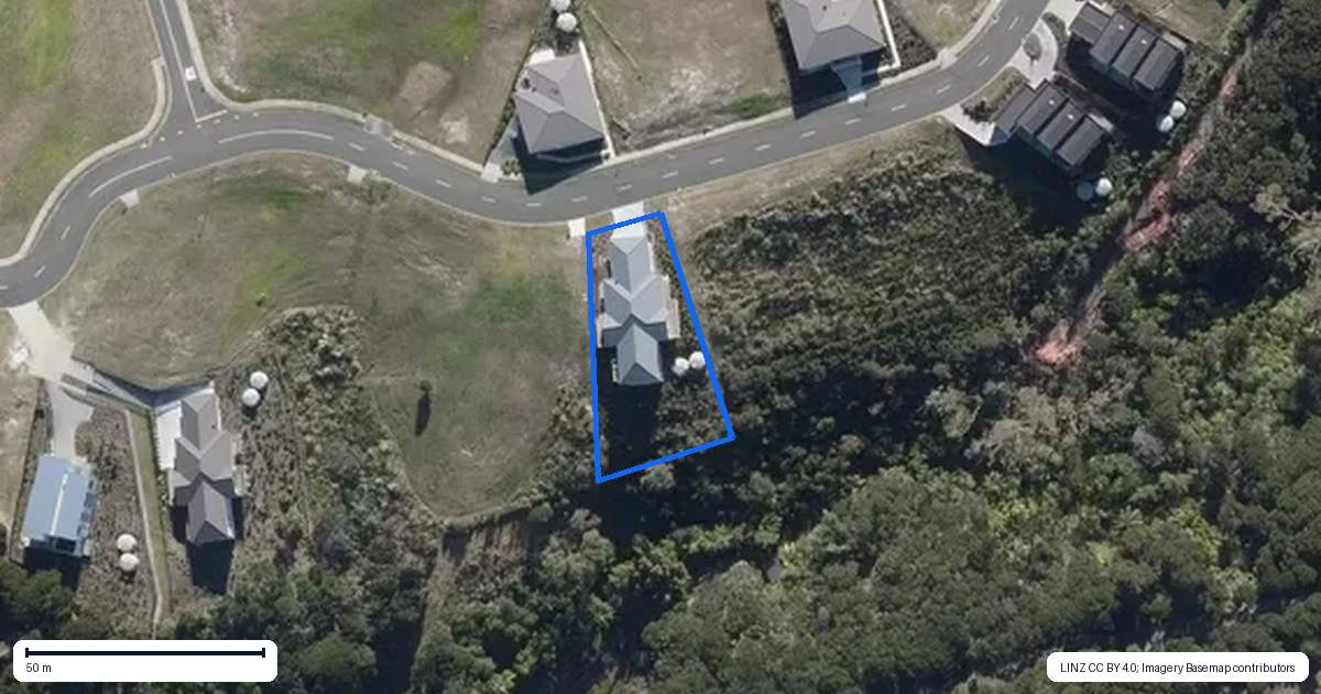 Property context map for 35 Banyan Road, Karikari Peninsula