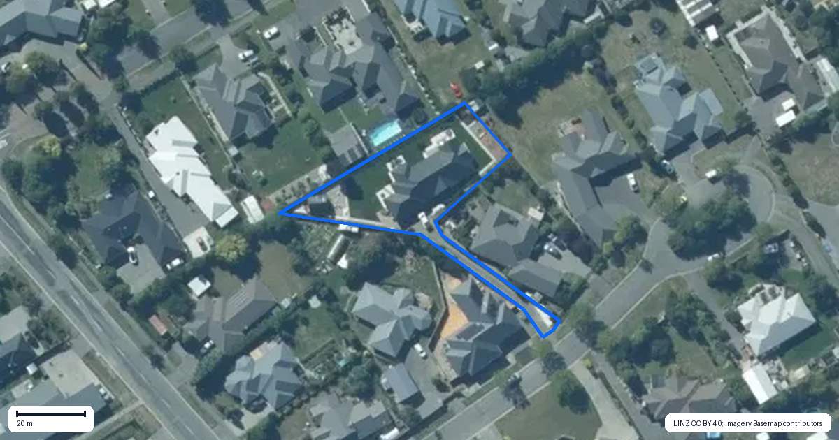 Property context map for 5A Ellington Mews, Rolleston