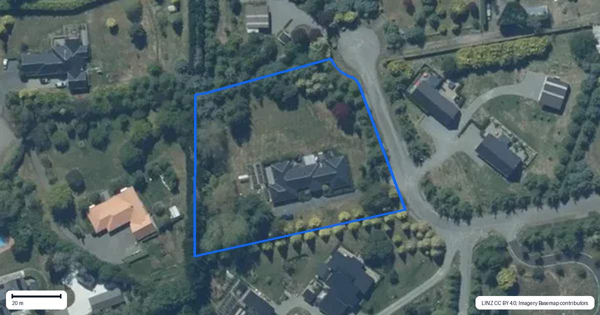 Property context map for 9 Joshua Place, West Melton