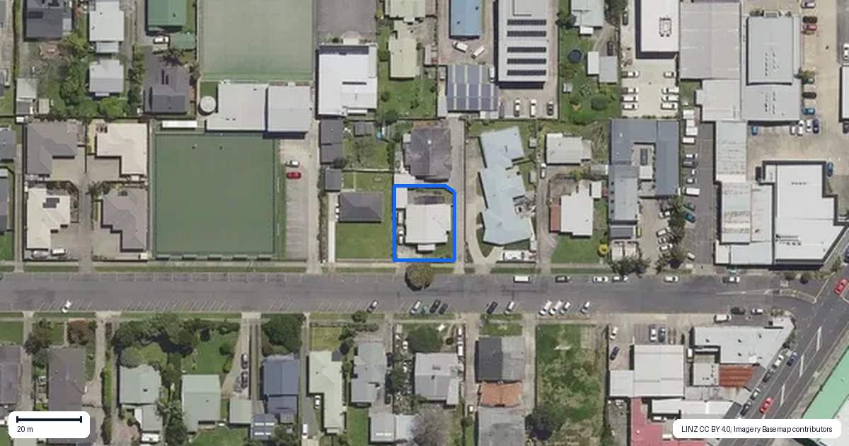 Property context map for 16 Merritt Street, Whakatane