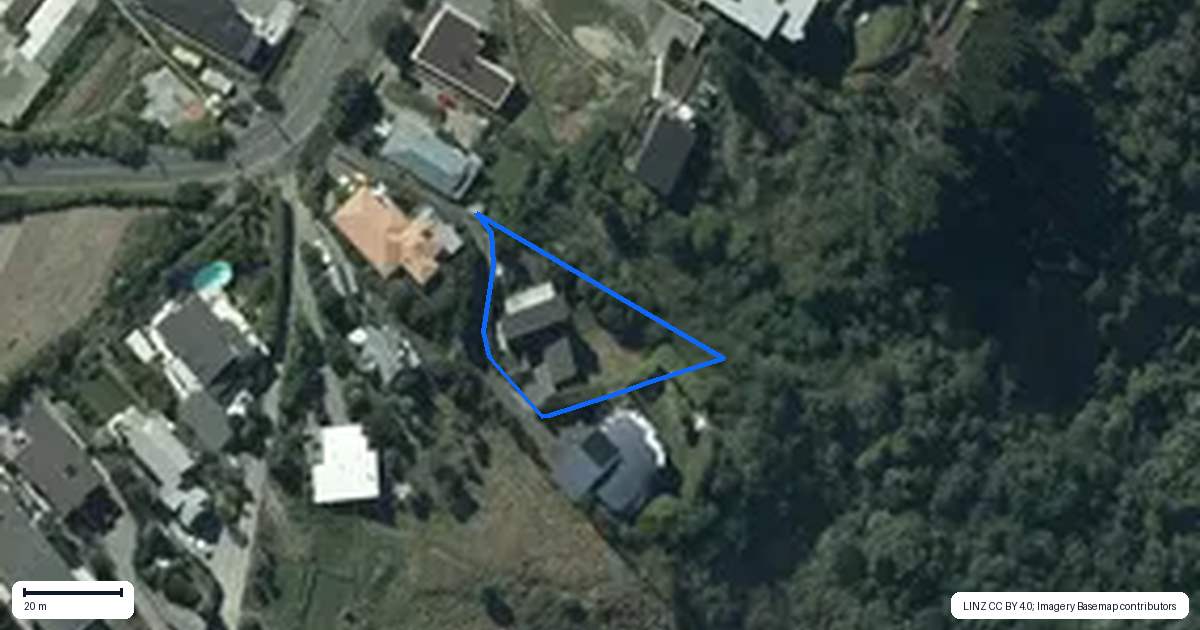 Property context map for 105B Moncks Spur Road, Redcliffs, Christchurch