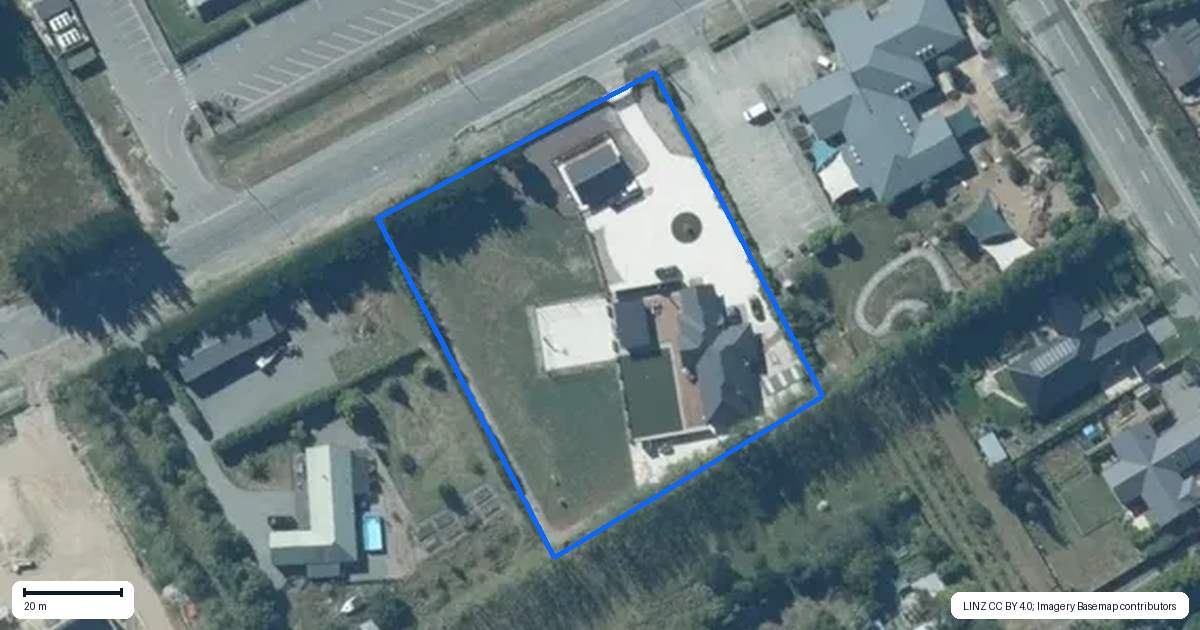Property context map for 65 Burnham School Road, Rolleston