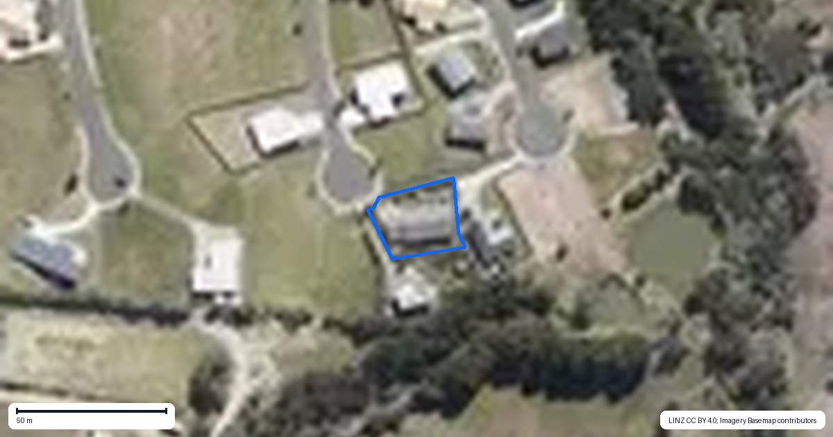 Property context map for 10 Frangipani Street, Cable Bay
