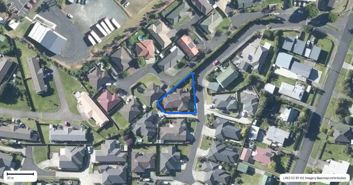 Property context map for 29 Magnolia Drive, Waiuku