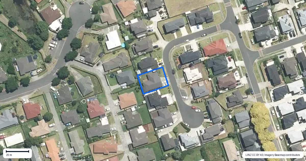 Property context map for 13 Hansen Place, Takanini, Auckland