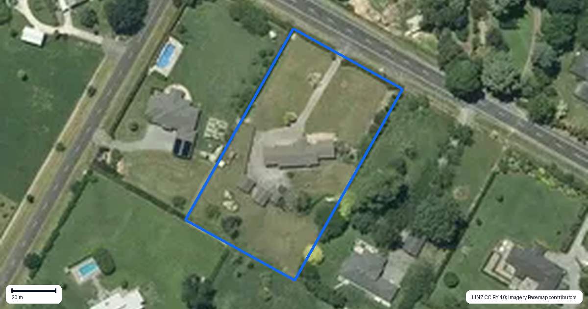 Property context map for 370 Newell Road, Tamahere, Hamilton