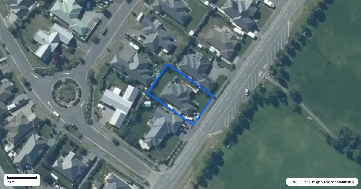 Property context map for 244 Brookside Road, Rolleston