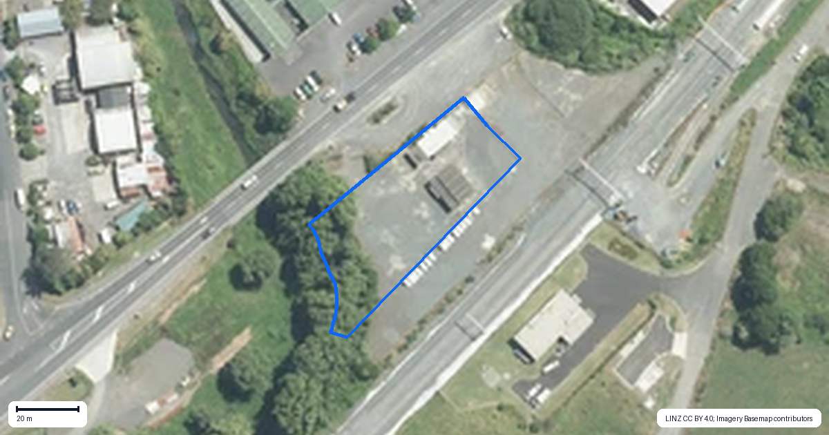 Property context map for 280 Great South Road, Drury