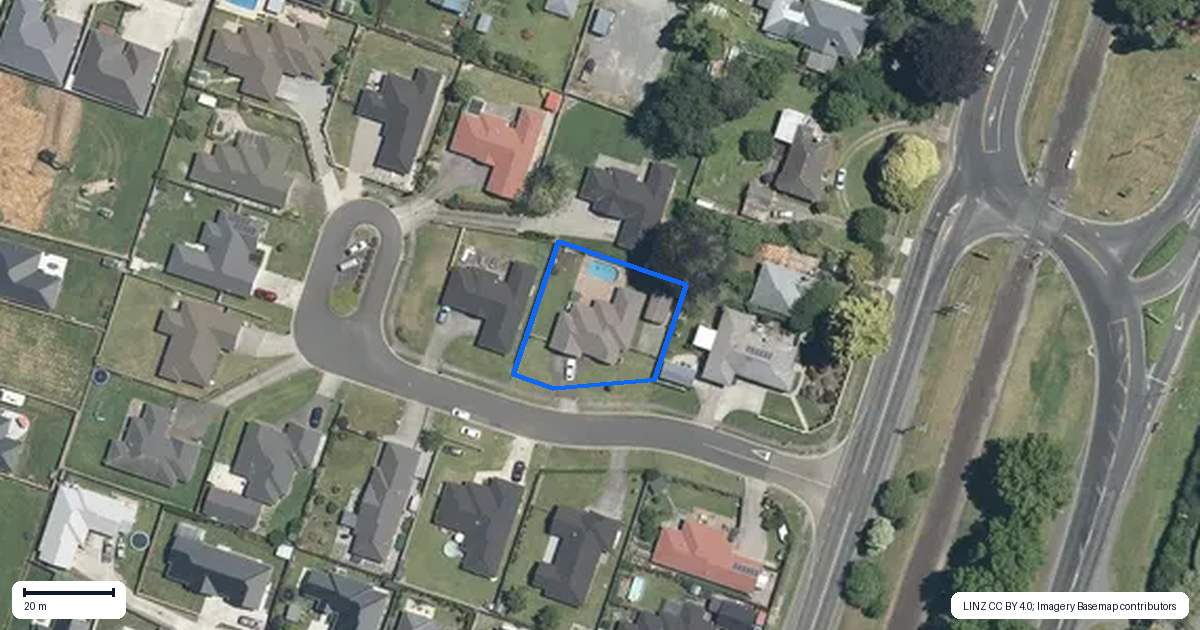 Property context map for 4 Birchwood Lane, Matamata
