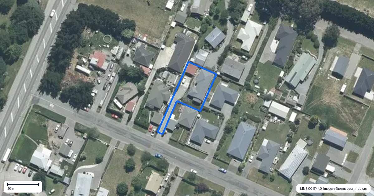 Property context map for 89 Dunford Street, Rakaia