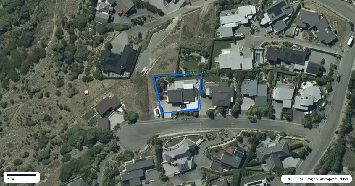 Property context map for 8 Avery Place, Redcliffs, Christchurch