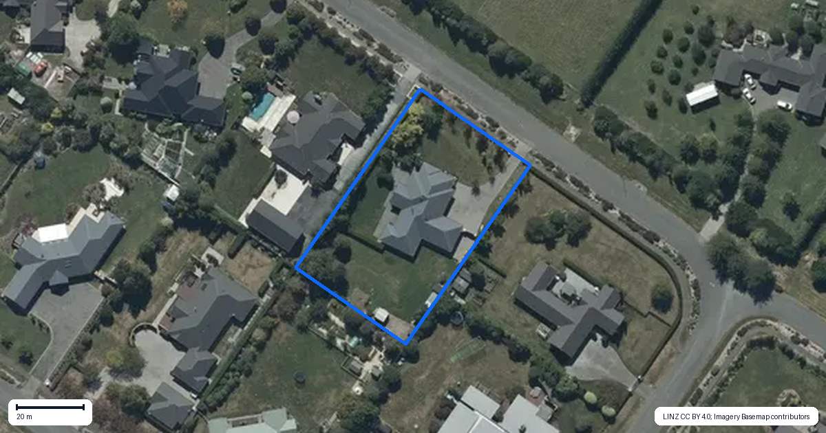 Property context map for 166 Aberdeen Road, Prebbleton