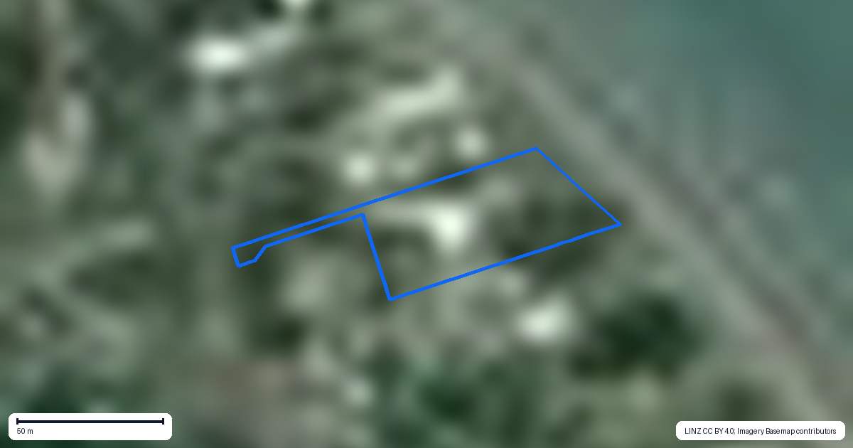Property context map for 1804 East Coast Road, Whakatiwai, Kaiaua