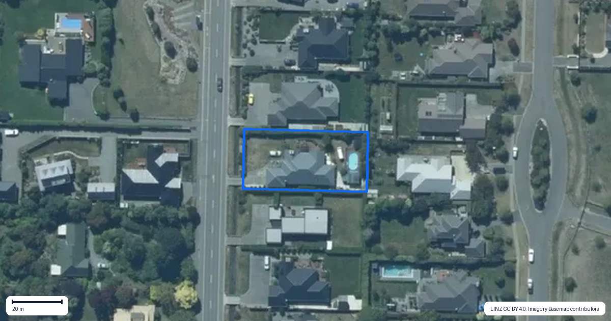 Property context map for 786 Weedons Ross Road, West Melton
