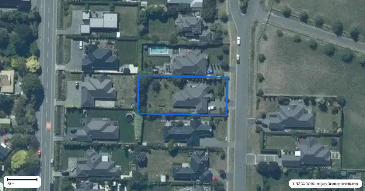 Property context map for 42 Rotherham Drive, West Melton