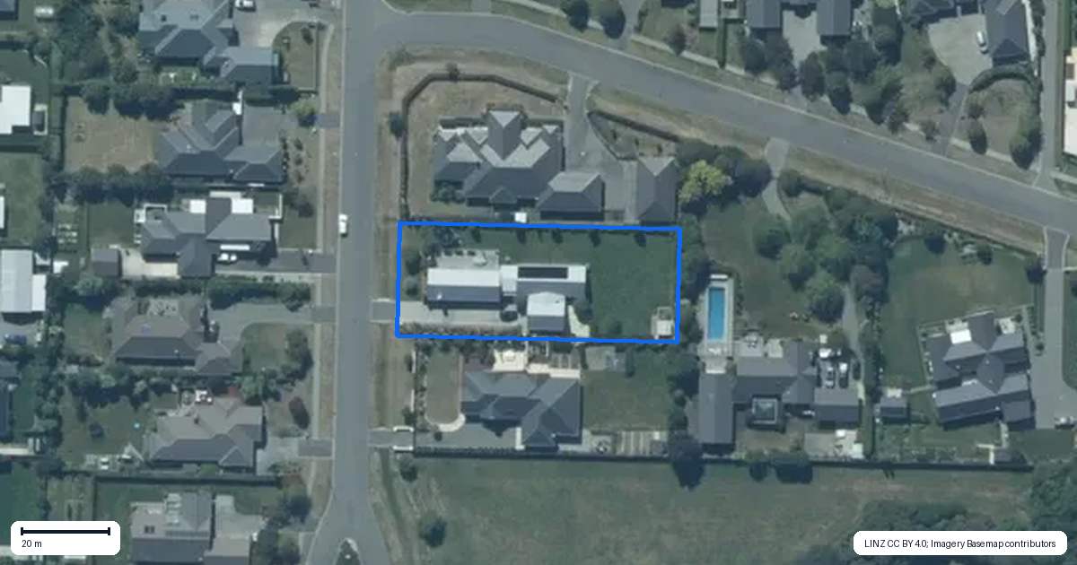 Property context map for 21 Rotherham Drive, West Melton