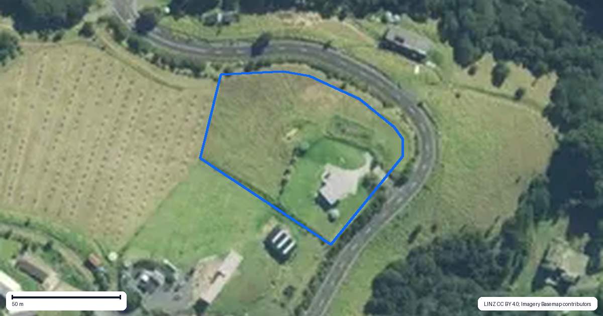 Property context map for 22 Bowden Road, Taupo Bay, Mangonui
