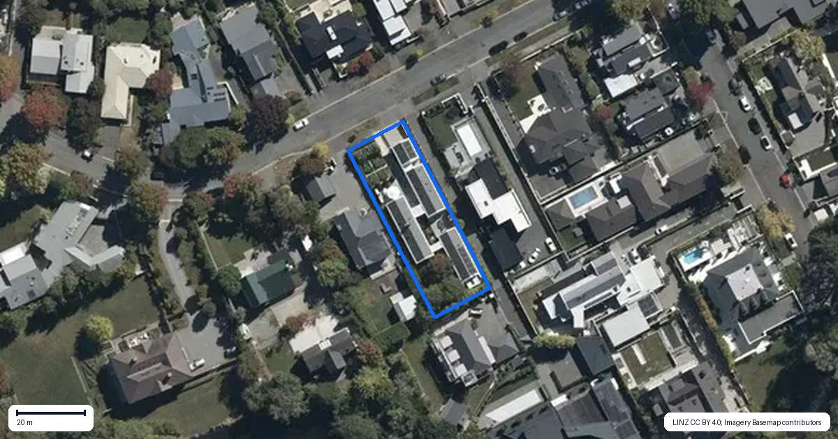 Property context map for 12 Desmond Street, Merivale, Christchurch