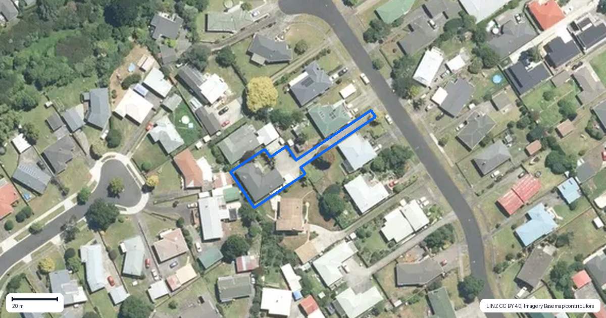 Property context map for 20 Richardson Avenue, Pukekohe