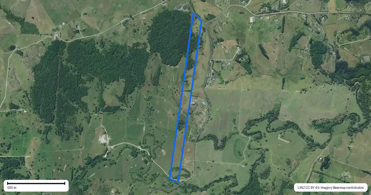 Property context map for 596 Waimate North Road, Kerikeri