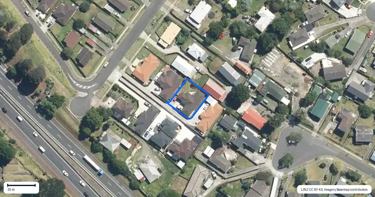 Property context map for 122B Pah Road, Papatoetoe, Auckland